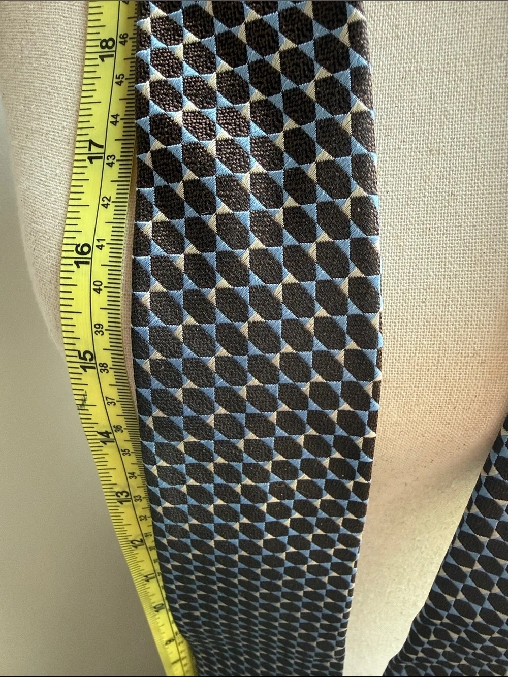 Ermenegildo Zegna Black Geometric Silk Tie